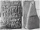 Block with a relief and inscription - J. Garstang, 1908